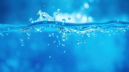 water splash in blue