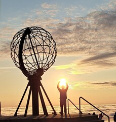 Nordkap in Norwegen zur Mitternachtssonne