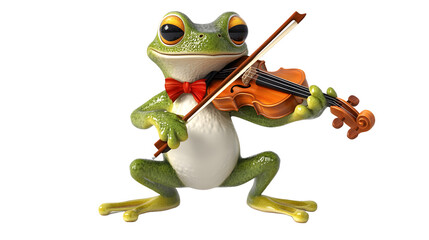 Obraz premium frog holding guitarre 