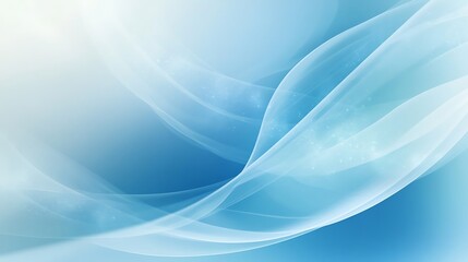 Naklejka premium Abstract Blue Waves with Subtle Light Effects