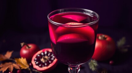 glass of red wine on a table