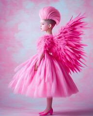 ballerina in pink dress