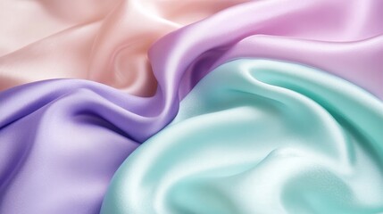 Obraz premium Luxurious satin fabric in soft pastel folds