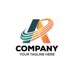 A letter company logo, vector logo design monogram logo design for entrepreneur and business.