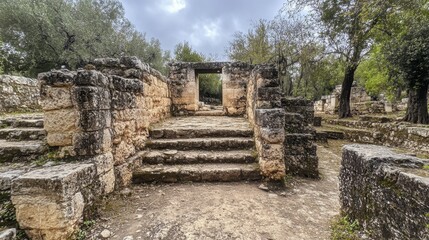 Fototapeta premium Ancient Stone Structures and Pathways