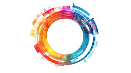Circular infographic element transparent background