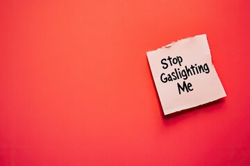 Bold message on sticky note against vibrant red backdrop, highli