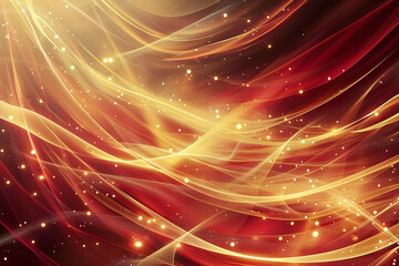 Obraz premium Abstract Red Background with Glowing Lights, Sparkles, and Digital Art for a Vibrant and Mystical Fantasy Design