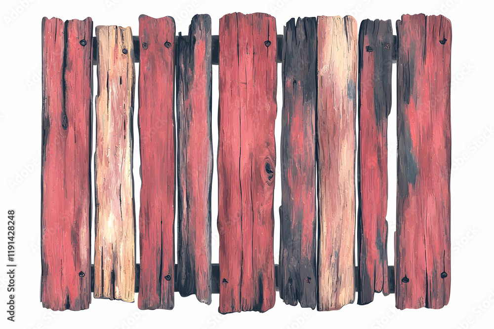 Poster abstract design of rustic wooden planks with various colorations and textures