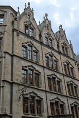 The New Town Hall, located in Munich, showcases stunning neo-Gothic architecture. Its ornate façade features striking Gothic Revival elements. High gables and intricate windows define its grandeur.