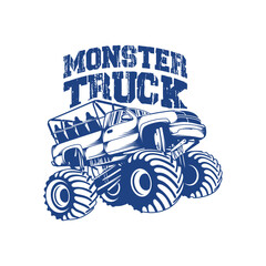 Monster Truck design vector illustration. Monster Truck logo concept template