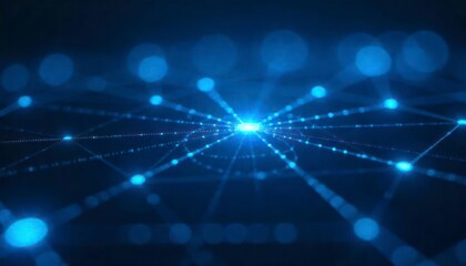 abstract blue background with particles