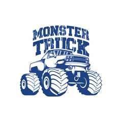 Monster Truck design vector illustration. Monster Truck logo concept template