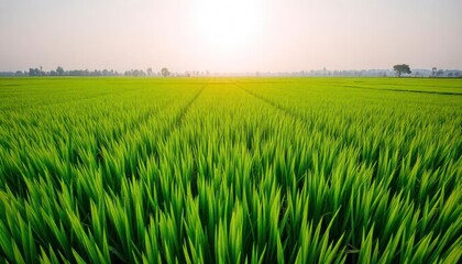 rice field and blue sky