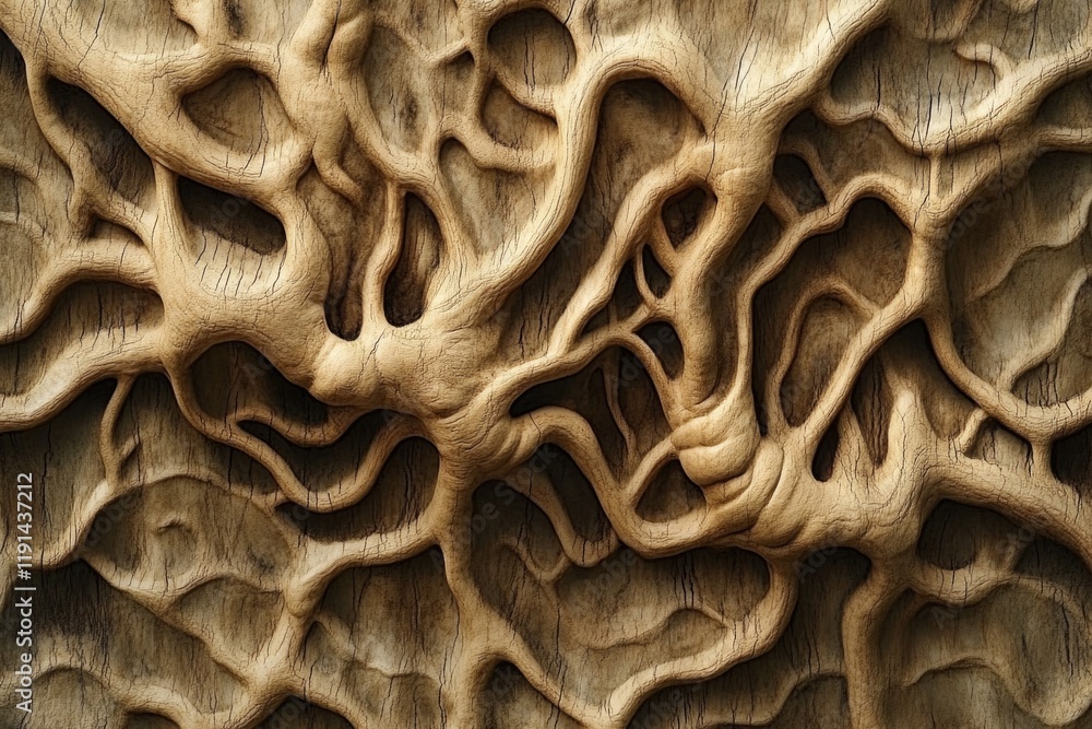 Poster intricate organic patterns showcase blend of texture and flow, e