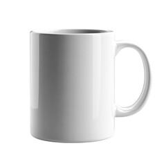 Blank White Coffee Mug Isolated on Transparent Background for Custom Design