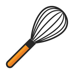 kitchen whisk isolated on white background