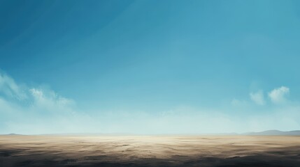Fototapeta premium Expansive Desert Landscape Under a Clear Blue Sky