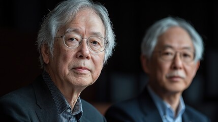 Portrait of Two Distinguished Asian Men