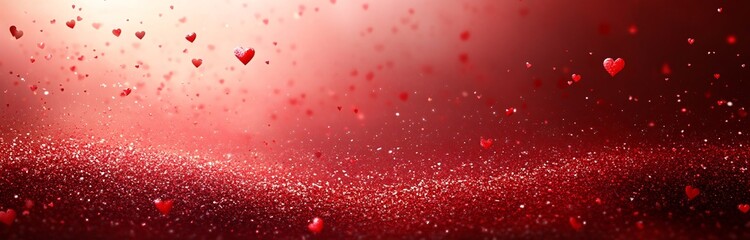 Obraz premium Red background with a repeating pattern for Valentine's Day