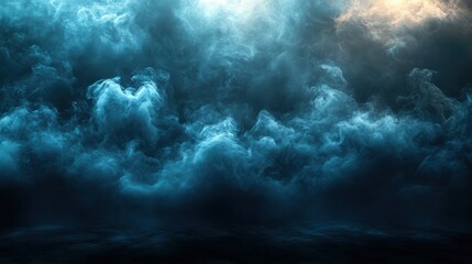 Abstract black smoke on black background minimalist design
