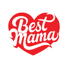 typography design best Mama white background