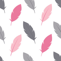 seamless pattern with feathers