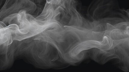 Fototapeta premium White smoke on black background