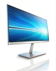 Fototapeta premium Modern PC Monitor Display, High-Resolution Screen for a Minimalist Computer Workspace – Technology, Digital Display, and Office Setup