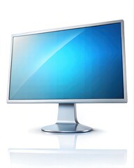 Fototapeta premium Modern PC Monitor Display, High-Resolution Screen for a Minimalist Computer Workspace – Technology, Digital Display, and Office Setup