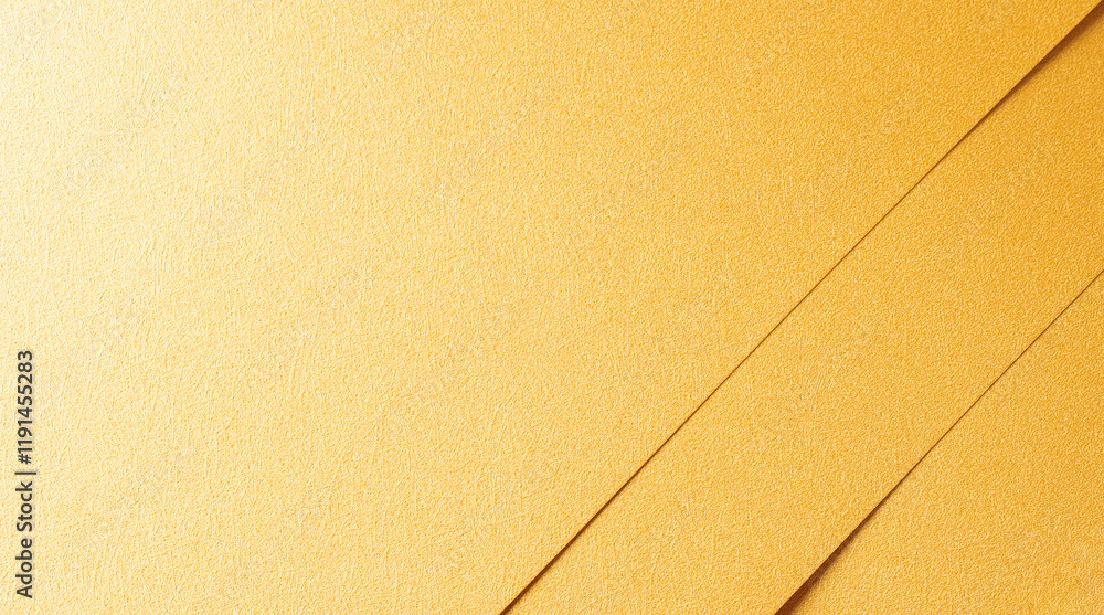 Poster Golden yellow paper background with overlapping diagonal layers and a glossy, reflective surface. Warm honey gold tones and a smooth texture create a radiant, luxurious, and dynamic design.
