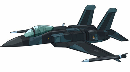 Military jet on white isolated background transparent background. Starstream. Illustration