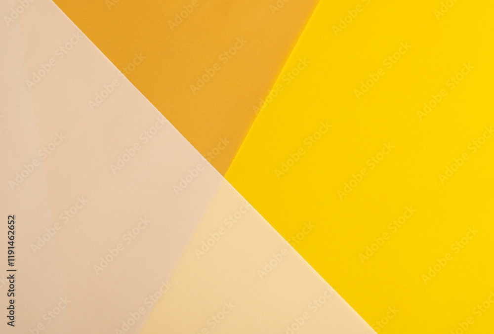 Poster yellow, beige, and orange paper background with a warm gradient and diagonal translucent layers. sof