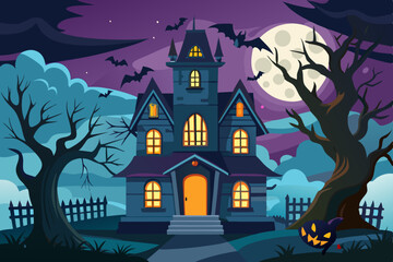 haunted house in the woods