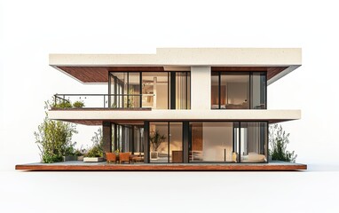 3d house on white background