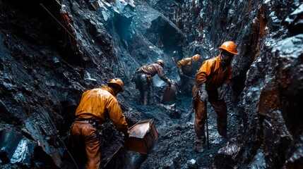 Mining Workers in a Dark Tunnel