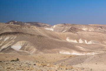 The beautiful landscape of the Negev Desert in southern Israel.
