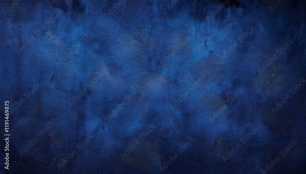 Poster deep textured blue abstract background with a smooth leather like appearance for digital designs, we