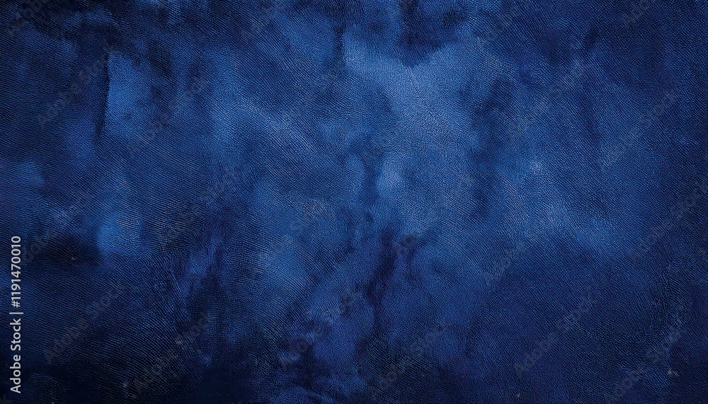 Poster deep textured blue abstract background with a smooth leather like appearance for digital designs, we