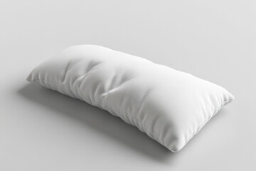 Soft, fluffy pillow with gentle contours on minimalist backgroun