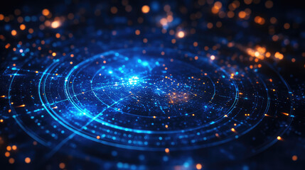 Pisces zodiac sign against horoscope wheel. Astrology calendar. Esoteric horoscope and fortune telling concept