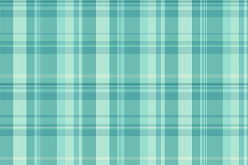 Coat pattern seamless vector, figure background plaid check. Hanukkah textile tartan fabric texture in teal and light colors.