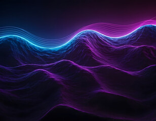 abstract background, big neon wave background