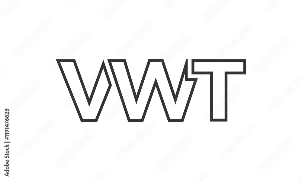 Aufkleber vwt logo design template with strong and modern bold text. initial based vector logotype featuring s