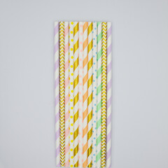 Pastel Paper Drinking Straws