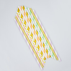 Pastel Paper Drinking Straws