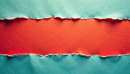 Torn striped paper, grunge effect, ample copy space, design, aged paper