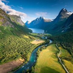 Generated image  Romsdalsfjord or Romsdal Fjord or Romsdalsfjorden a ninth-longest fjord in Norway