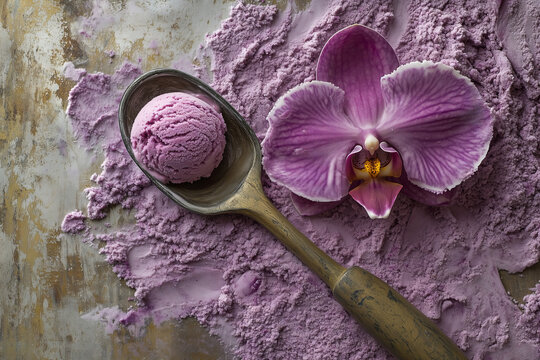 Delightful close-up of orchid flour salep with traditional flavors and textures