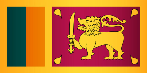National flag of Sri Lanka vector symbol